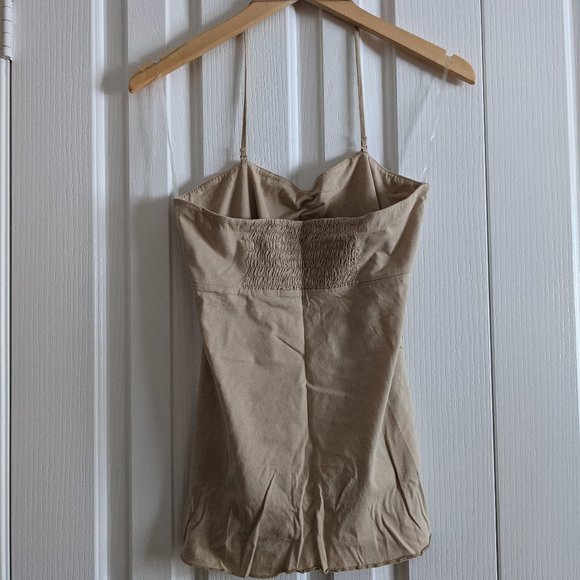 Beige tube top with halter strap (Medium) - Picture 3 of 5